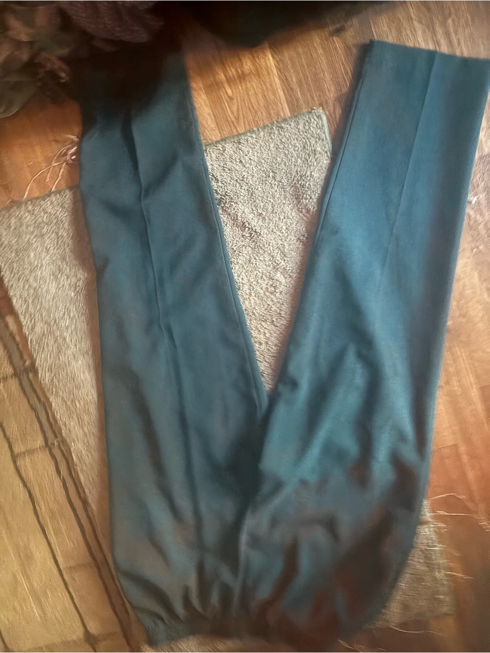 Straight-Leg Teal Pants for Women